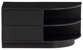Comodă TV modulară neagră din lemn masiv de pin 256x40 cm Finca – WOOOD