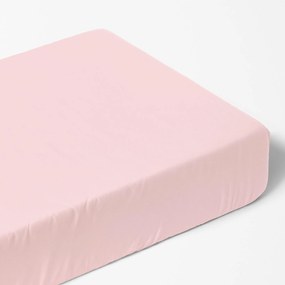 Goldea cearceaf de pat 100% bumbac cu elastic - roz pudră 140 x 200 cm