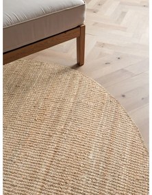 Covor în culoare naturală rotund din iută ø 200 cm Bouclé Jaipur – Hanse Home