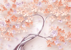 Tablou florilor de pom din coral - abstract (70x50 cm)