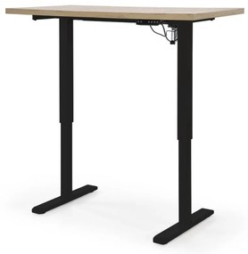 Masa de birou cu functie de reglare a inaltimii B54 stejar artizan/negru L120 cm