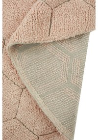 Covor roz deschis lavabil/țesut manual rotund din bumbac ø 140 cm Honeycomb Rose – Lorena Canals