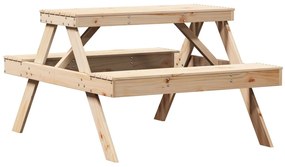 832567 vidaXL Masă de picnic, 105x134x75 cm, lemn masiv de pin