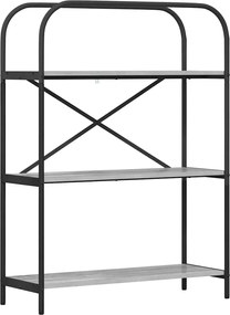 vidaXL Raft pentru cărți Gri Sonoma 80 x 30 x 109 cm Lemn compozit
