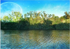 Tablou pe sticlă - lac (70x50 cm)