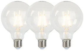 Set de 3 becuri LED cu dimmer E27 G95 5W 470lm 2700K