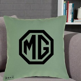 Perna Personalizata cu emblema MG, 40x40 cm, Verde, Husa Detasabila, Perna Inclusa, BEKZ®