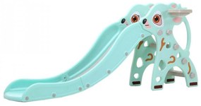 Tobogan Pentru Copii NOVOKIDS™ Tiana Deer , Pentru Interior si Exterior, 160 centimetri panta alunecare, Maxim 20 Kg, Cos de baschet inclus , Model