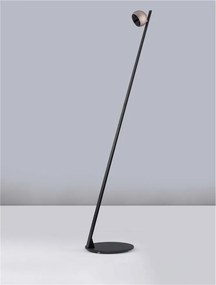 Lampadar/Lampa de podea LED stil minimalist LUSA negru/cafeniu