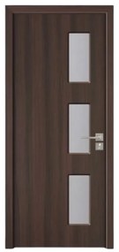 Usa Interior din MDF Novo Doors ND316, Cadru din Lemn Masiv, Geam Sablat, KIT COMPLET, Toc , Manere si balamale incluse (Culoare: Alb, Toc: Fix,