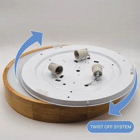 Plafonieră LED Brilagi CARVALHO 3xE27/60W/230V stejar d. 47,5 cm