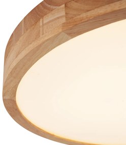 Plafonieră scandinavă din lemn 50cm incl. LED Dimmable - Pecker