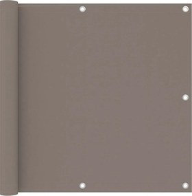 vidaXL Paravan de balcon, gri taupe, 90x300 cm, țesătură oxford