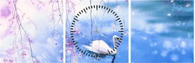 Tablou - Lacul magic (cu ceas) (90x30 cm)