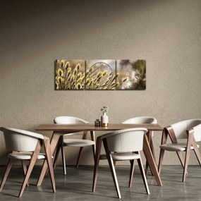 Tablou - Verde (cu ceas) (90x30 cm)