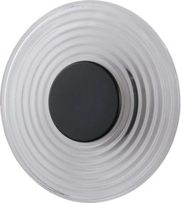 Aplica LED metal negru mat sticla clara Cleo