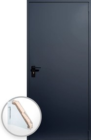 Usa metalica blat 40 mm din otel multifunctionala pentru boxa   magazie - RAL 7016 Gri Antracit - Deschidere Reversibila 800, 2050