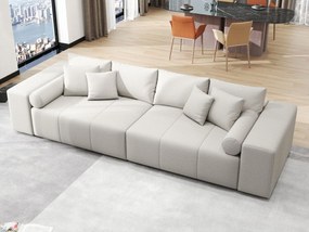 Canapea extensibilă dumonde cu ladă de depozitare si sezut confortabil din spuma high-density, Marbela Enjoy Beige XXL 295x100 cm