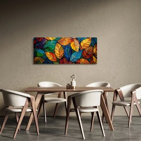 Tablou - Mozaic din frunze (120x50 cm)