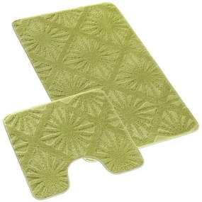 Bellatex Set de covorașe de baie Bany cu decupajPaprsek sv. verde, 60 x 100, 60 x 50 cm