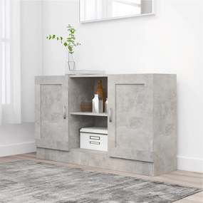 vidaXL Dulap, gri beton, 120x30,5x70 cm, lemn prelucrat