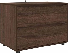 vidaXL Dulap de depozitare Stejar închis 80 x 48 x 57 cm Lemn compozit