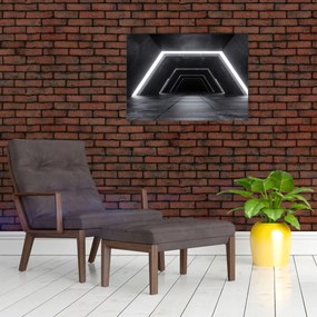 Tablou pe sticlă - Tunel futurist (70x50 cm)