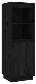 813519 vidaXL Dulap înalt, negru, 37x34x110 cm, lemn masiv de pin