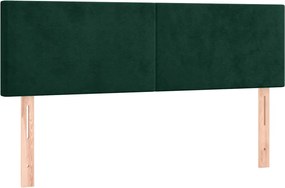 vidaXL Tăblii de pat, verde închis, 144x5x78/88 cm, catifea