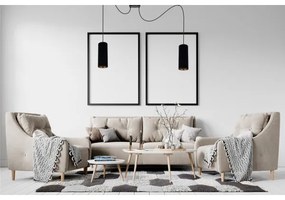 Lustră pe cablu AVALO 2xE27/60W/230V negru