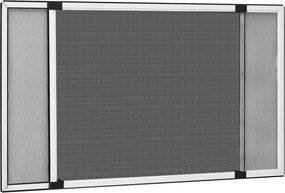 vidaXL Plasă insecte extensibilă pentru ferestre, alb, (75-143)x50 cm
