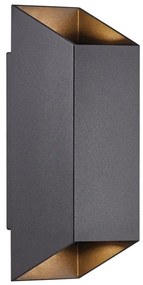 Aplica up/down de perete pentru iluminat exterior IP54 Nico square 22 negru