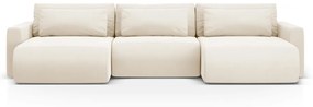 Canapea extensibila panoramica Belfast 4 locuri catifea L340 cm