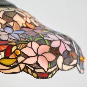 Endon 64325 - Candelabru Tiffany SULLIVAN suspendat pe lanț, 1 x E27, 60 W, 230 V, Ø 40 cm