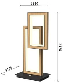 Wofi 8023-206 - Lampă de birou LED tactilă reglabilă PESCARA LED/21W/230V