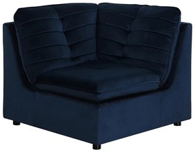 Fotoliu modular Riverton L103Albastru, 84x94x94cm, Tapiterie, Picioare: Plastic