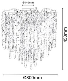 Lustră de cristal aplicată 12xG9/40W/230V auriu