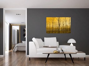 Tablou cu pădure în apus de soare (90x60 cm)