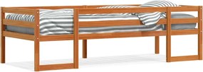 vidaXL Cadru de pat pentru copii maro ceruit 75x190 cm lemn masiv pin