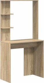 vidaXL Birou cu raft Stejar Sonoma 78,5 x 37 x 154,5 cm Lemn compozit
