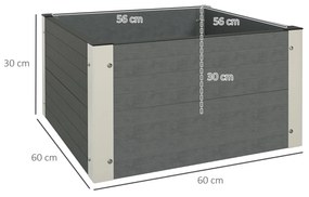 Outsunny Kit de Jardinieră Înaltată de Exterior cu Bază Deschisă și Colțuri din Aluminiu, Perfect pentru Cultivarea în Curte | Aosom Romania