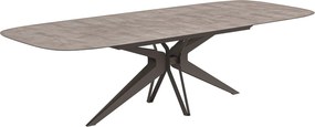 Set lemn masiv masă și scaune Nora - 8 scaune, 275 × 120 × 75 cm