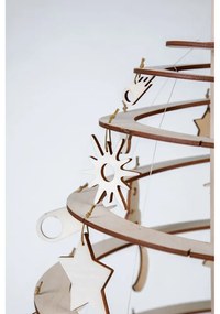 Set 8 decorațiuni de Crăciun din lemn Spira Medium