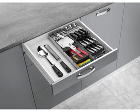 Organizator de tacâmuri gri din plastic 15 x 49 cm – Metaltex