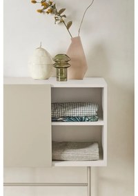 Comodă joasă cu ușă glisantă bej-crem 140x91 cm Nube – Teulat