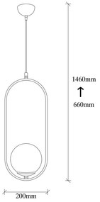 Lustră neagră-albă cu abajur din sticlă Mudoni – Opviq lights