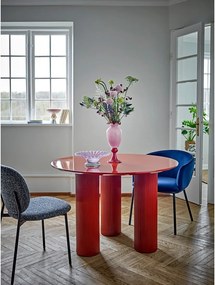 Masă de dining rotundă cu aspect lucios ø 110 cm Della – Bloomingville