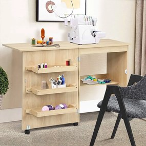 Masă pentru mașină de cusut, natur