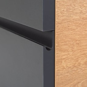 Vario Pull 80 dulap de bază cu chiuvetă stejar-antracite