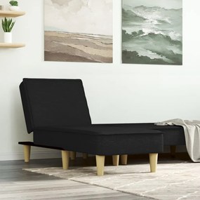 vidaXL Șezlong, negru, material textil